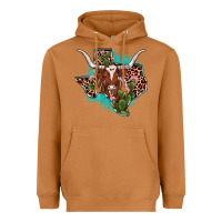 Meerkat texas longhorn texas map Heavyweight Hoodie - JahusDesignShop