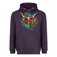 Plum texas longhorn texas map Heavyweight Hoodie - JahusDesignShop