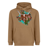 Toasted Coconut texas longhorn texas map Heavyweight Hoodie - JahusDesignShop
