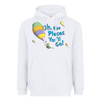 White seuss oh the places you’ll go Heavyweight Hoodie - artisFamous