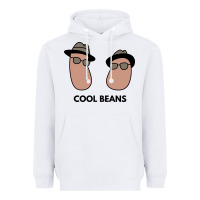 White cool beans Heavyweight Hoodie - artisFamous
