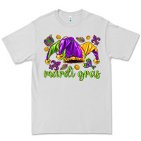 Dove Grey Mardi Gras with jester hat Premium Tee - HowdyJamesFarm