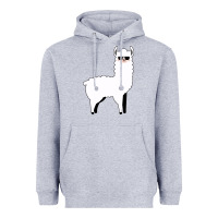 Heather Grey llama Heavyweight Hoodie - artisFamous