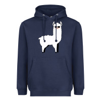 Navy llama Heavyweight Hoodie - artisFamous