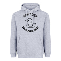 Heather Grey nanny duck quack quack quack Heavyweight Hoodie - artisFamous
