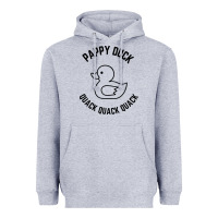 Heather Grey pappy duck quack quack quack Heavyweight Hoodie - artisFamous