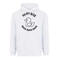 White pappy duck quack quack quack Heavyweight Hoodie - artisFamous