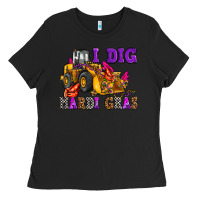 Black i dig mardi gras olivia Ladies Tee - OliviaCreatesArt