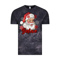 Cloud Black santa believe Vintage Tee - RanaPortraitStore