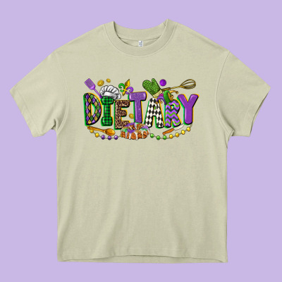 Dietary Mardi Gras Heavy Core Tee Designed By Cowgirlartshop
