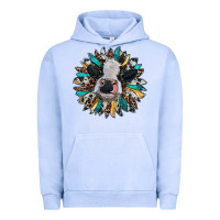 Pigment Grape Ice baby cow with sunflower Urban Hoodie - RanaPortraitStore