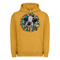 Pigment Peanut Butter baby cow with sunflower Urban Hoodie - RanaPortraitStore