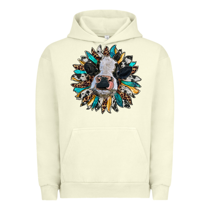 Baby Cow With Sunflower Urban Hoodie by RanaPortraitStore | Teevron