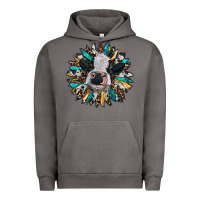 Pigment Tornado baby cow with sunflower Urban Hoodie - RanaPortraitStore