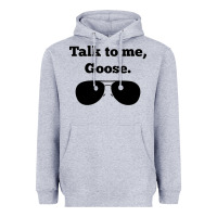 Heather Grey talk to me goose sunglasses funny Heavyweight Hoodie - artisFamous