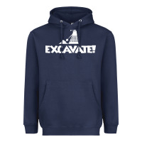 Navy excavate funny Heavyweight Hoodie - artisFamous