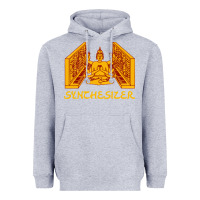 Heather Grey shiva hinduism modular synthesizer synth Heavyweight Hoodie - artisFamous