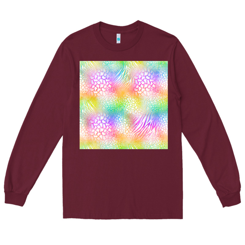 Neon Safari Seamless Pattern Long Sleeve Tee by BundleAndBundleShop | Teevron