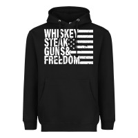 Black whiskey steak guns freedom Heavyweight Hoodie - artisFamous