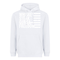 White whiskey steak guns freedom Heavyweight Hoodie - artisFamous