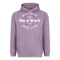 Lavender hard work beats talent Heavyweight Hoodie - artisFamous