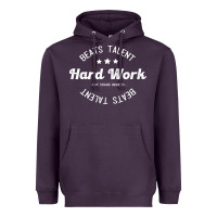 Plum hard work beats talent Heavyweight Hoodie - artisFamous