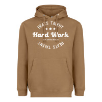 Toasted Coconut hard work beats talent Heavyweight Hoodie - artisFamous