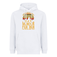 White middle earth's annual mordor fun run Heavyweight Hoodie - artisFamous