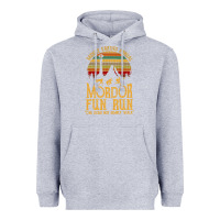 Heather Grey middle earth's annual mordor fun run Heavyweight Hoodie - artisFamous