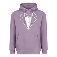 Lavender fake tux tuxedo suit tie Heavyweight Hoodie - artisFamous