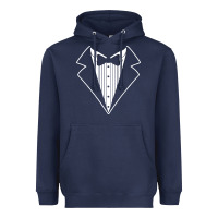 Navy fake tux tuxedo suit tie Heavyweight Hoodie - artisFamous
