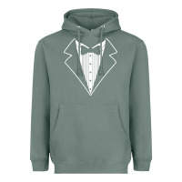 Sage fake tux tuxedo suit tie Heavyweight Hoodie - artisFamous