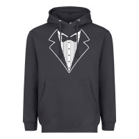 Fake Tux Tuxedo Suit Tie Heavyweight Hoodie | Teevron