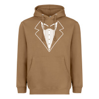 Toasted Coconut fake tux tuxedo suit tie Heavyweight Hoodie - artisFamous