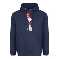 Navy dr seuss the cat in the hat Heavyweight Hoodie - artisFamous