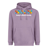 Lavender autism seeing the world differently Heavyweight Hoodie - artisFamous