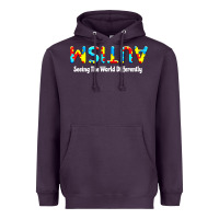 Plum autism seeing the world differently Heavyweight Hoodie - artisFamous