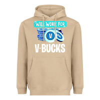 Mushroom will work for v bucks youth gamer Heavyweight Hoodie - artisFamous