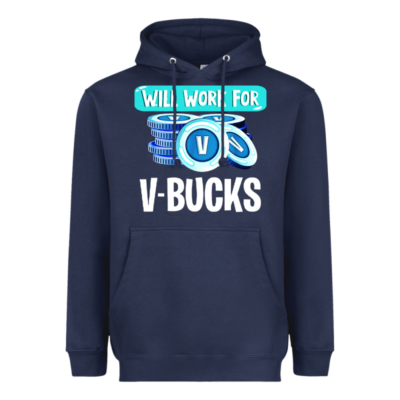 Will Work For V Bucks Youth Gamer Heavyweight Hoodie by artisFamous | Teevron
