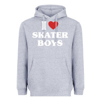 Heather Grey i love skater boys Heavyweight Hoodie - artisFamous