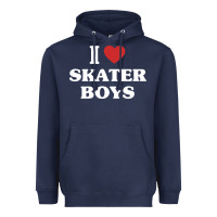Navy i love skater boys Heavyweight Hoodie - artisFamous