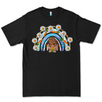 Black Easter Bunny with carrot rainbow Easter Day Premium Tee - HowdyJamesFarm
