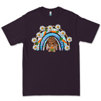Plum Easter Bunny with carrot rainbow Easter Day Premium Tee - HowdyJamesFarm
