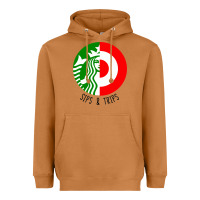 Meerkat sips and  trips Heavyweight Hoodie - artisFamous
