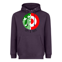 Plum sips and  trips Heavyweight Hoodie - artisFamous