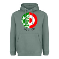 Sage sips and  trips Heavyweight Hoodie - artisFamous