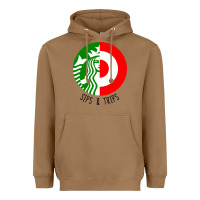 Toasted Coconut sips and  trips Heavyweight Hoodie - artisFamous