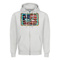 Dove Grey flag cactus horseshoe Zipper Hoodie - AdoDesignShop