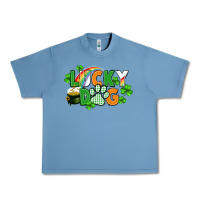Pebble Blue lucky dog St. Patricks Day Urban Heavy Tee - FaDigitalArtStudio