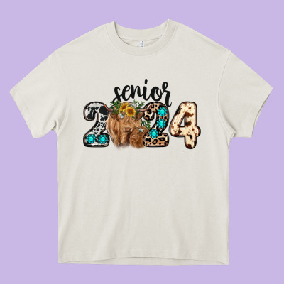 Western Senior 2024 Cow Heavy Core Tee Designed By Ranaportraitstore